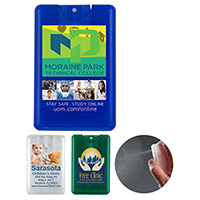 20 ml. Antibacterial Hand Sanitizer Spray in Credit Card Shape Bottle w/ Color Imprint
